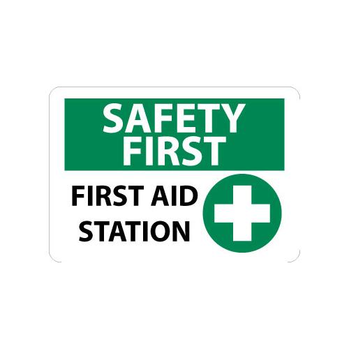 Safety First, First Aid Station, Graphic Signs