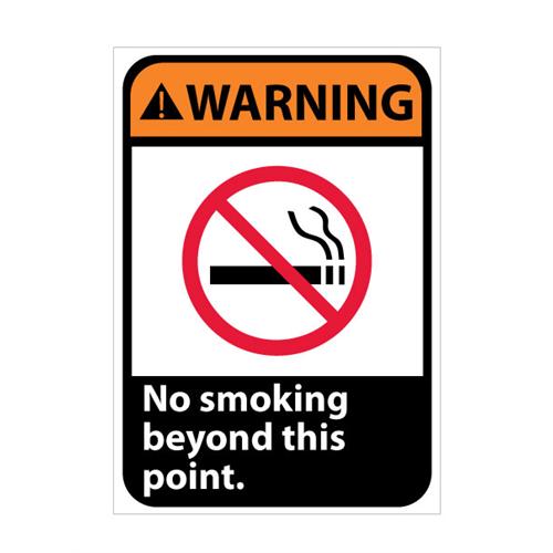 Warning, No Smoking Beyond This Point Signs