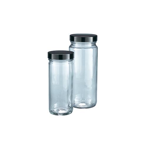 Tall Straight-Sided Clear Glass Jars