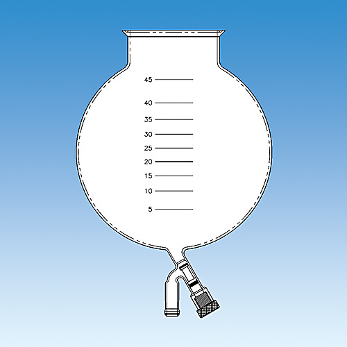 Flask, Reaction, Spherical, With Bottom Outlet